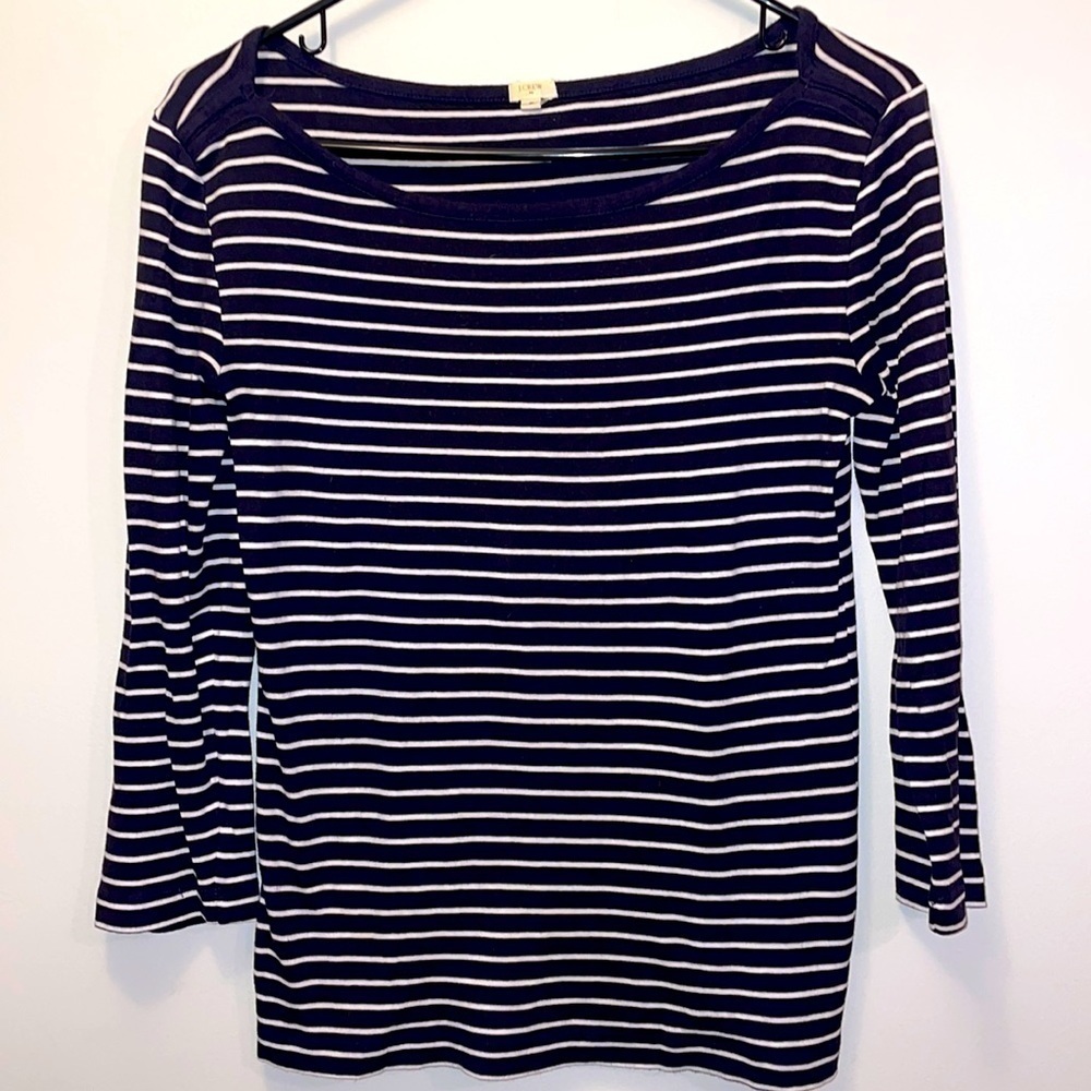 J. Crew striped cotton scoop neck t-shirt
